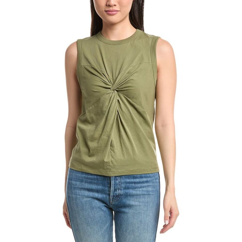 Nation LTD Olive Green Twist-Front Tank Top